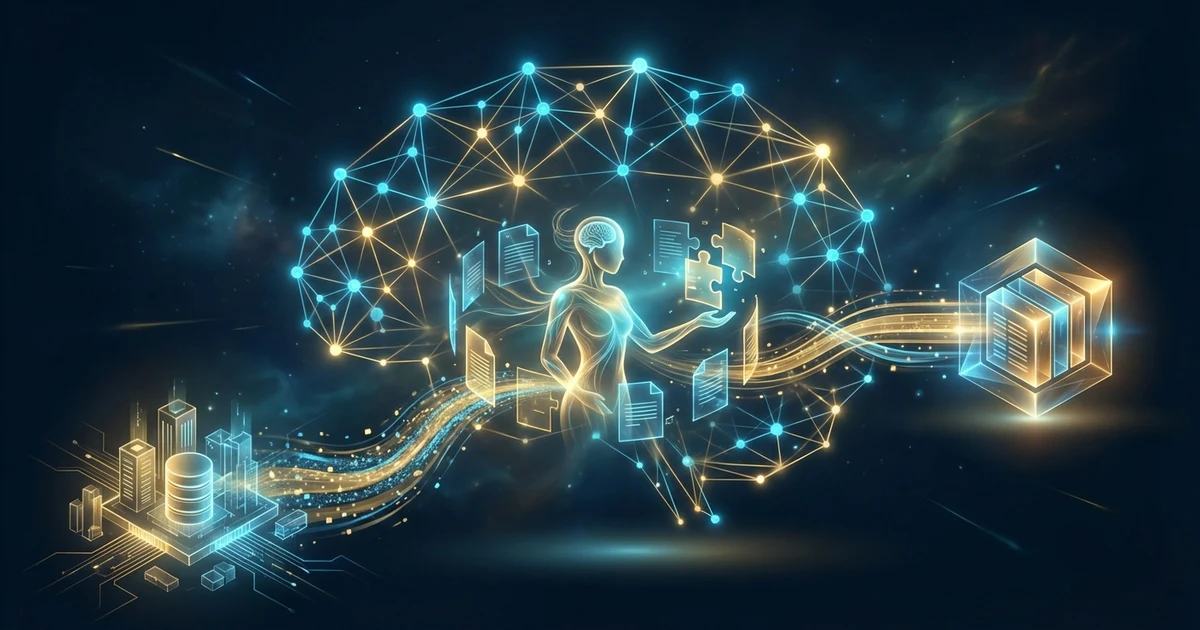 Agentic RAG 架構示意：AI 代理與知識庫的動態交互