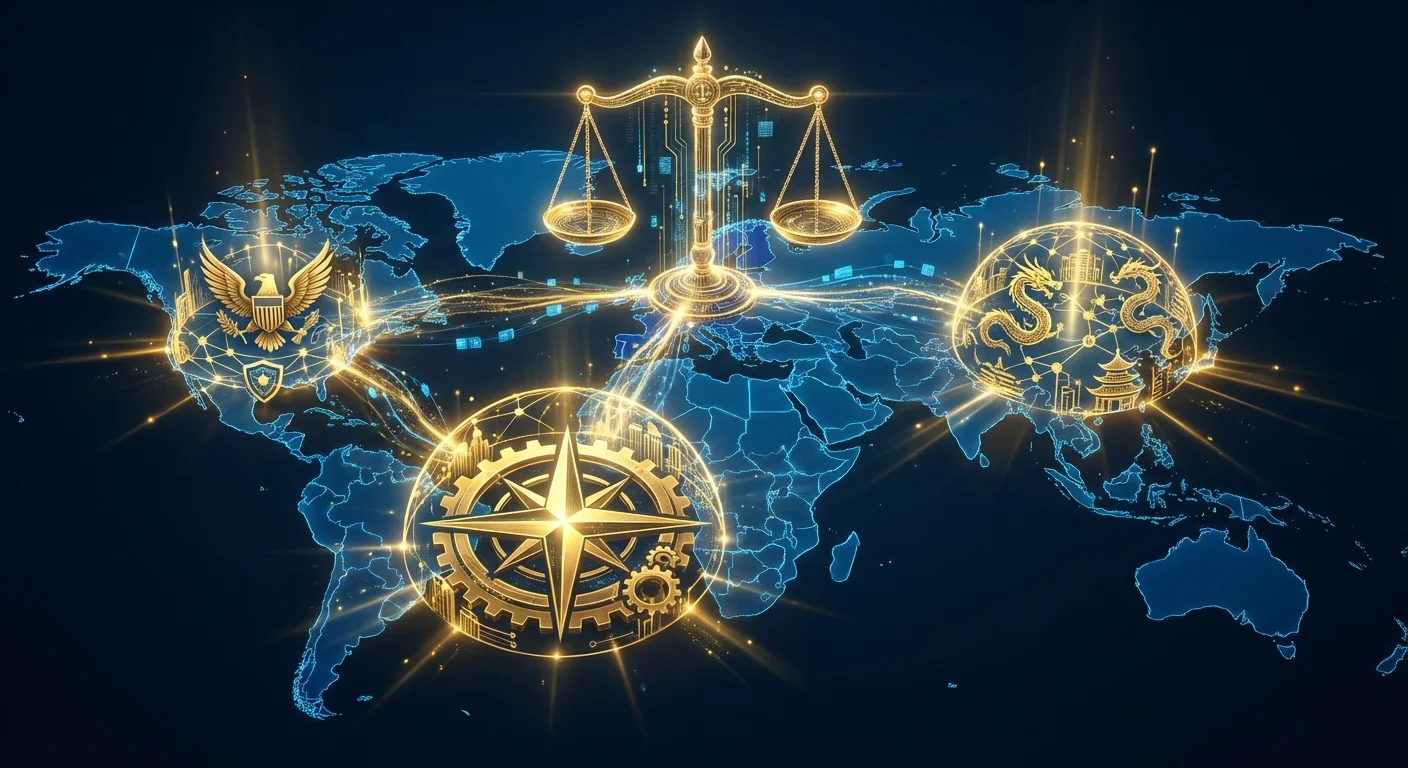 全球 AI 法規治理架構的視覺化地圖