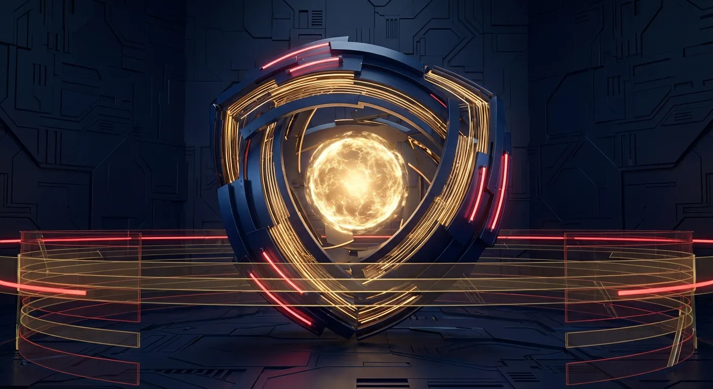 AI 安全防護的多層架構示意圖