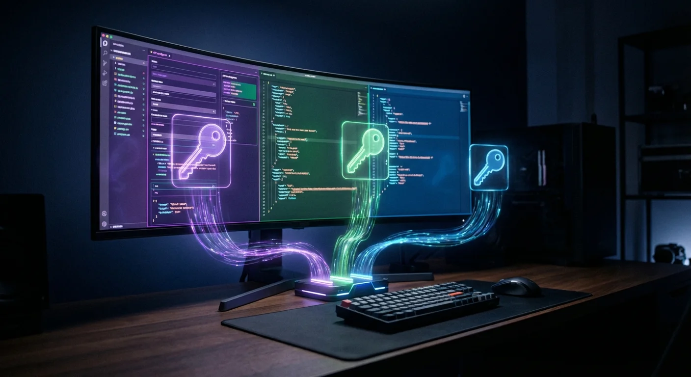 OpenClaw API Key 配置與多模型金鑰管理流程圖