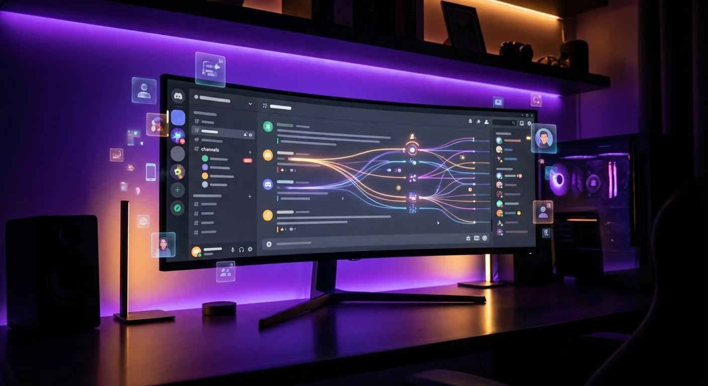 OpenClaw 串接 Discord 伺服器架構示意圖